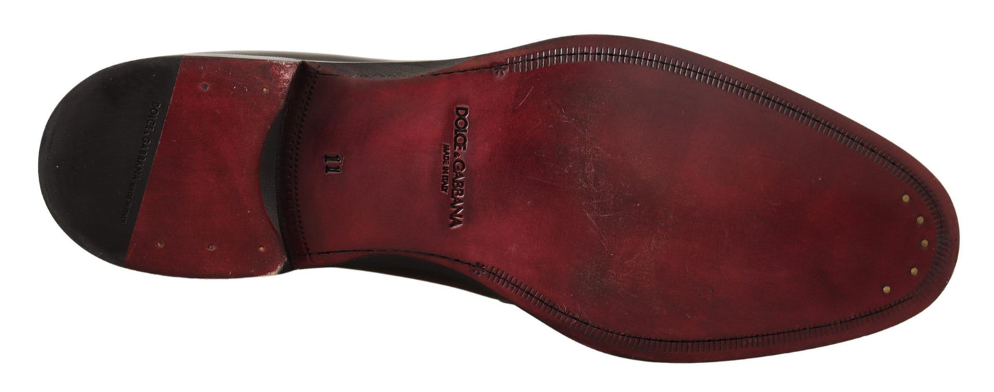Elegant Black Leather Formal Derby Shoes
