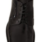 Elegant Black Leather Formal Derby Shoes