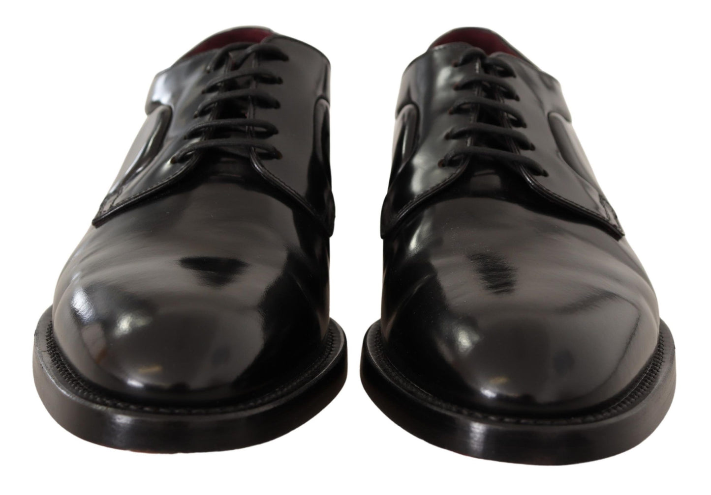 Elegant Black Leather Formal Derby Shoes