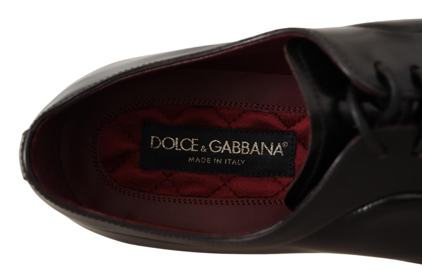 Elegant Black Leather Formal Derby Shoes