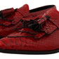 Red Exotic Leather Formal Slide Shoes