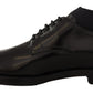 Elegant Black Lace-Up Dress Formal Shoes