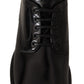 Elegant Black Lace-Up Dress Formal Shoes