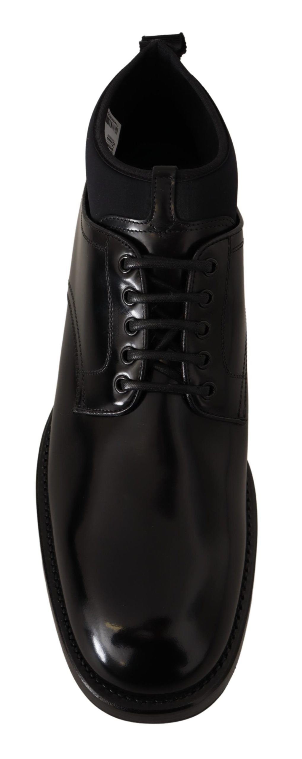 Elegant Black Lace-Up Dress Formal Shoes