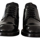 Elegant Black Lace-Up Dress Formal Shoes