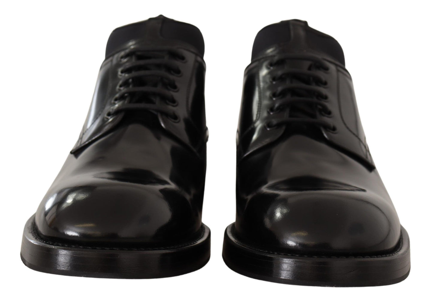 Elegant Black Lace-Up Dress Formal Shoes