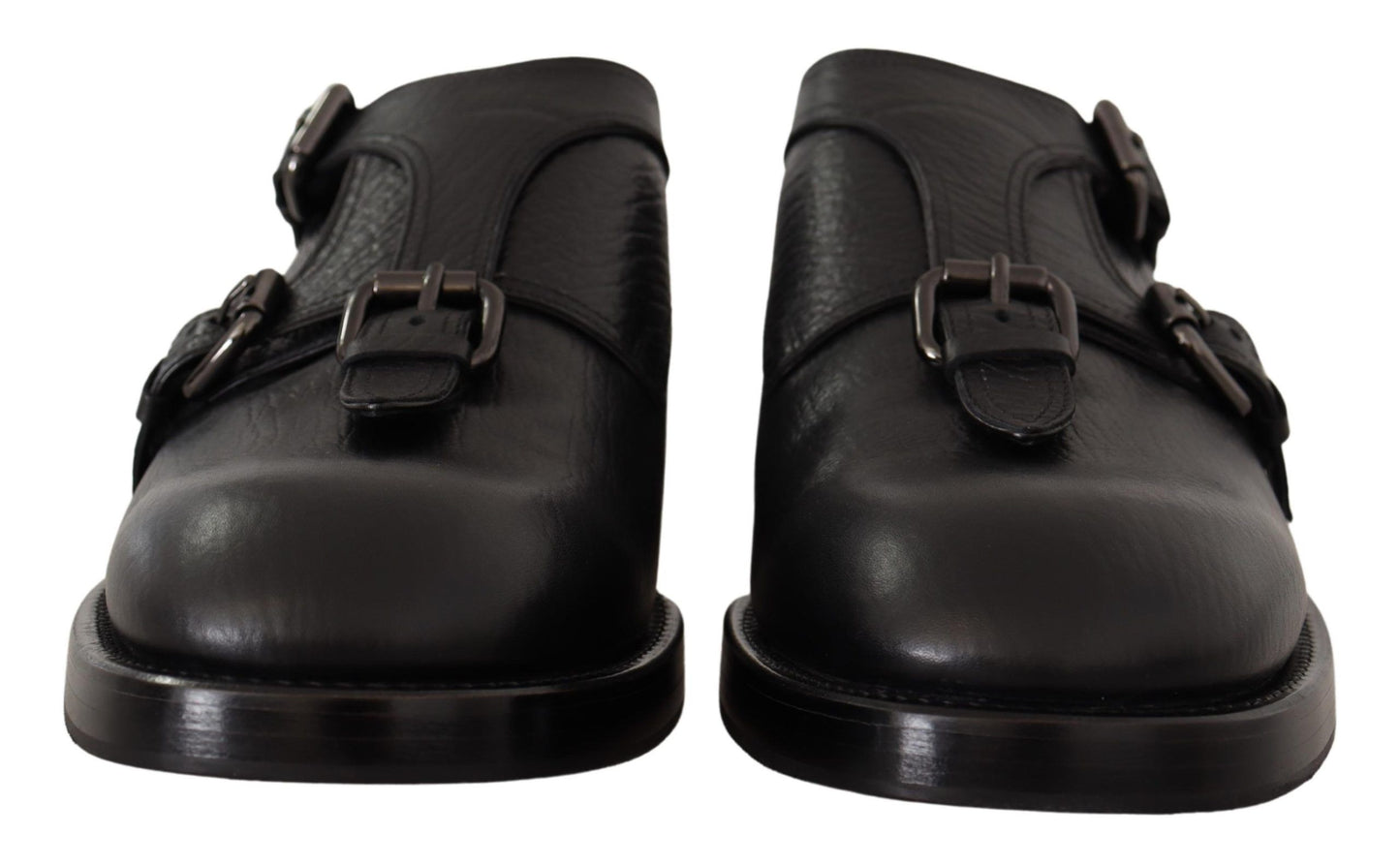 Elegant Black Monk Strap Dress Shoes