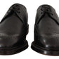 Elegant Black Leather Formal Wingtip Shoes