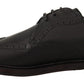 Elegant Black Leather Formal Wingtip Shoes