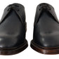 Elegant Blue Leather Lace-Up Dress Shoes