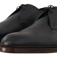 Elegant Blue Leather Lace-Up Dress Shoes