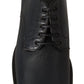 Elegant Blue Leather Lace-Up Formal Shoes