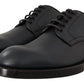 Elegant Blue Leather Lace-Up Formal Shoes