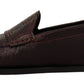 Elegant Bordeaux Leather Loafers
