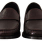 Elegant Bordeaux Leather Loafers