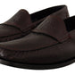 Elegant Bordeaux Leather Loafers