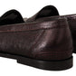 Elegant Bordeaux Leather Loafers