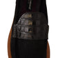 Elegant Black Alligator Leather Loafers