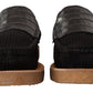 Elegant Black Alligator Leather Loafers