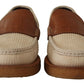 Elegant White Crocodile Leather Loafers