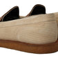 Elegant White Crocodile Leather Loafers