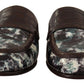 Elegant Bordeaux Leather Slides