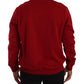 Elegant Red Crewneck Pullover Sweater
