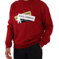 Elegant Red Crewneck Pullover Sweater