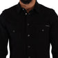 Slim Fit Casual Black Designer Shirt