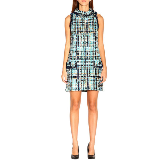 Blue Viscose Women Dress