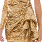 Glistening Gold Sequin Evening Dress