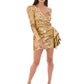 Glistening Gold Sequin Evening Dress