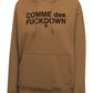 Chic Brown Logo Print Hooded Sweatshirt