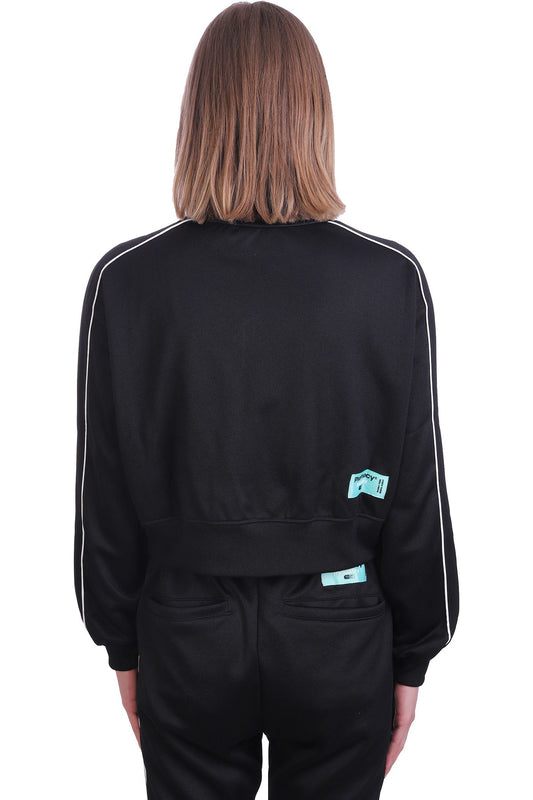 Black Cotton Women's Sweatshirt