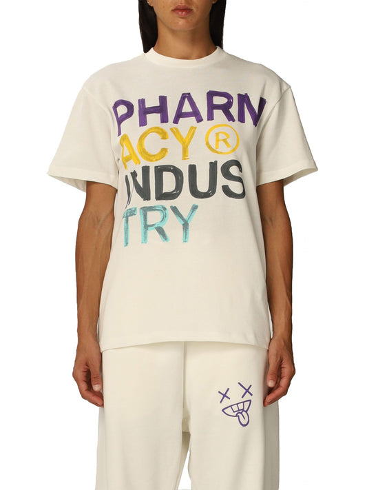 White Cotton Women T-Shirt