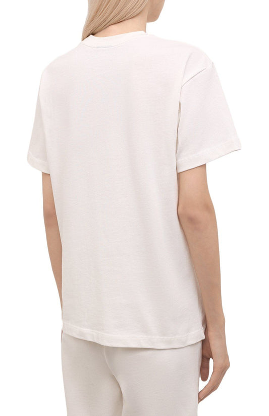 White Cotton Women T-Shirt