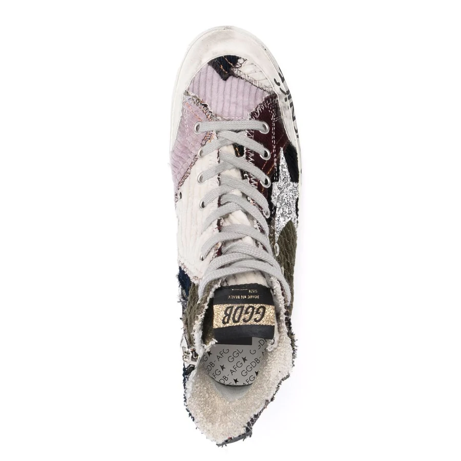 Multicolor Leather Men High-Top Sneaker