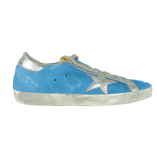 Light Blue Leather Women Sneaker