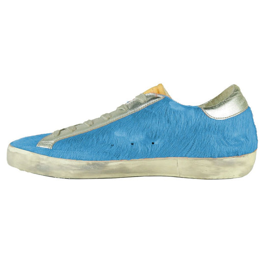 Light Blue Leather Women Sneaker