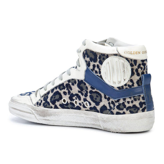 Blue Calfskin Women Sneaker