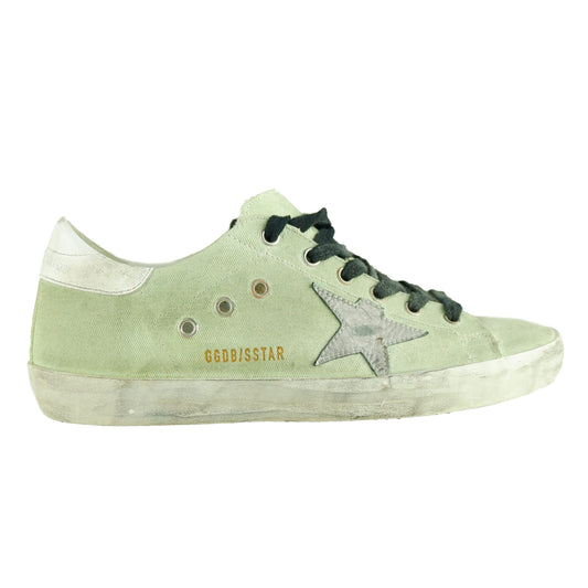 Green Calfskin Women Sneaker