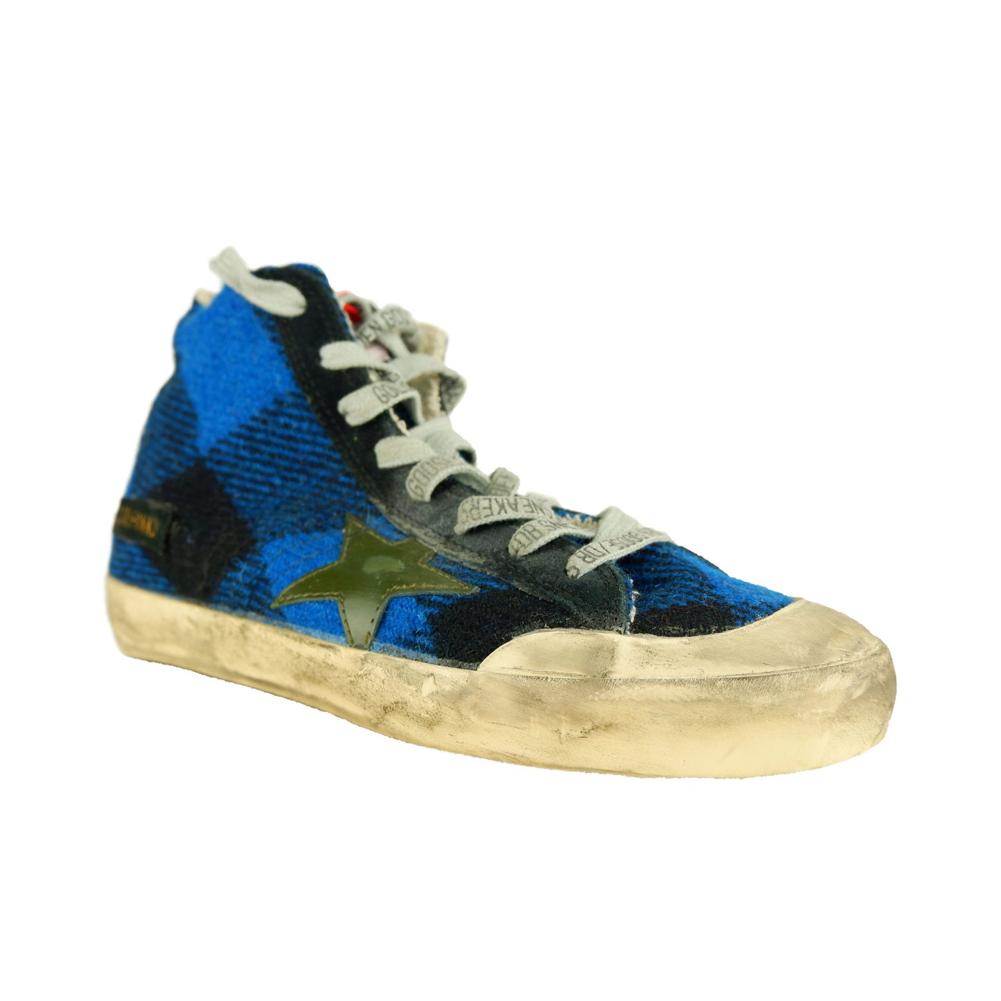 Blue Leather Women Sneaker