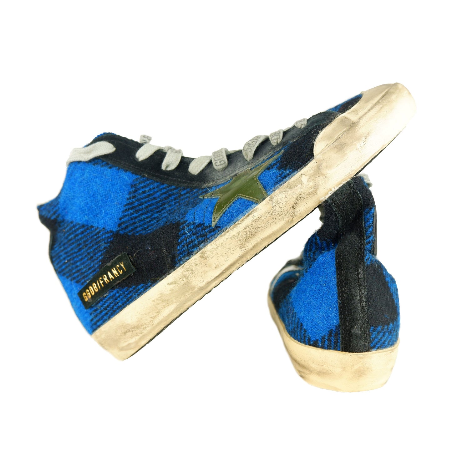 Blue Leather Women Sneaker