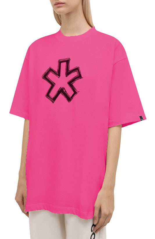 Fuchsia Cotton Women T-Shirt
