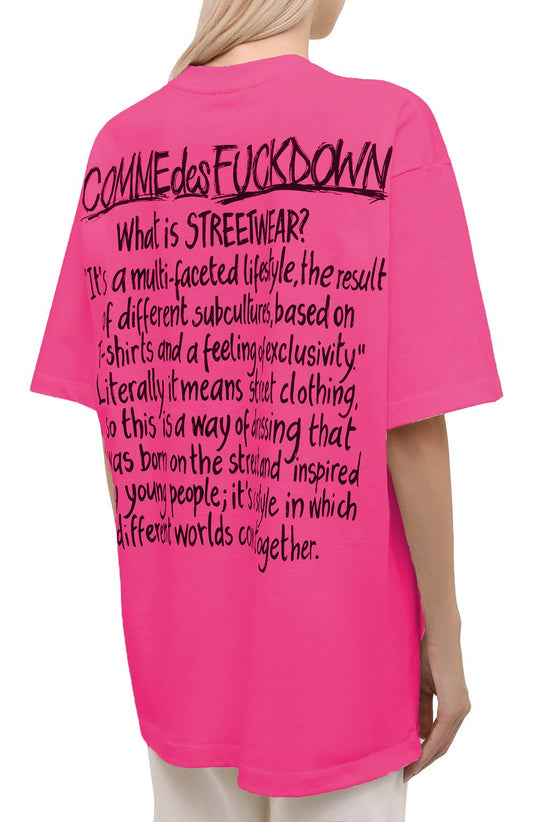 Fuchsia Cotton Women T-Shirt