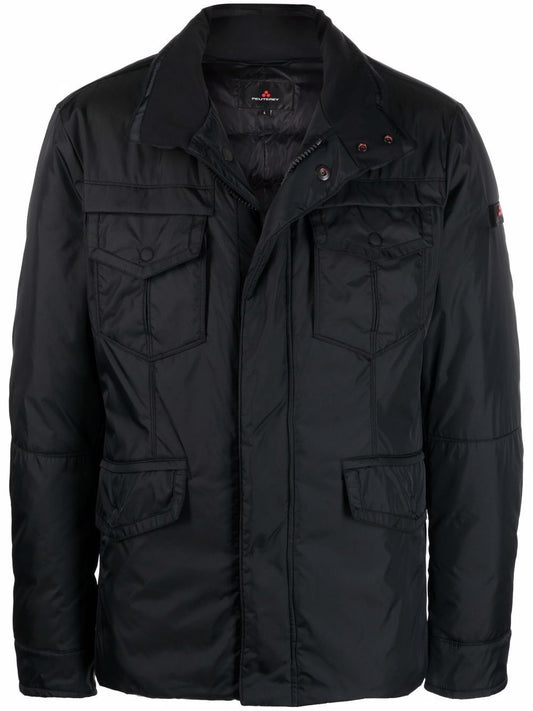 Black Nylon Men Jacket