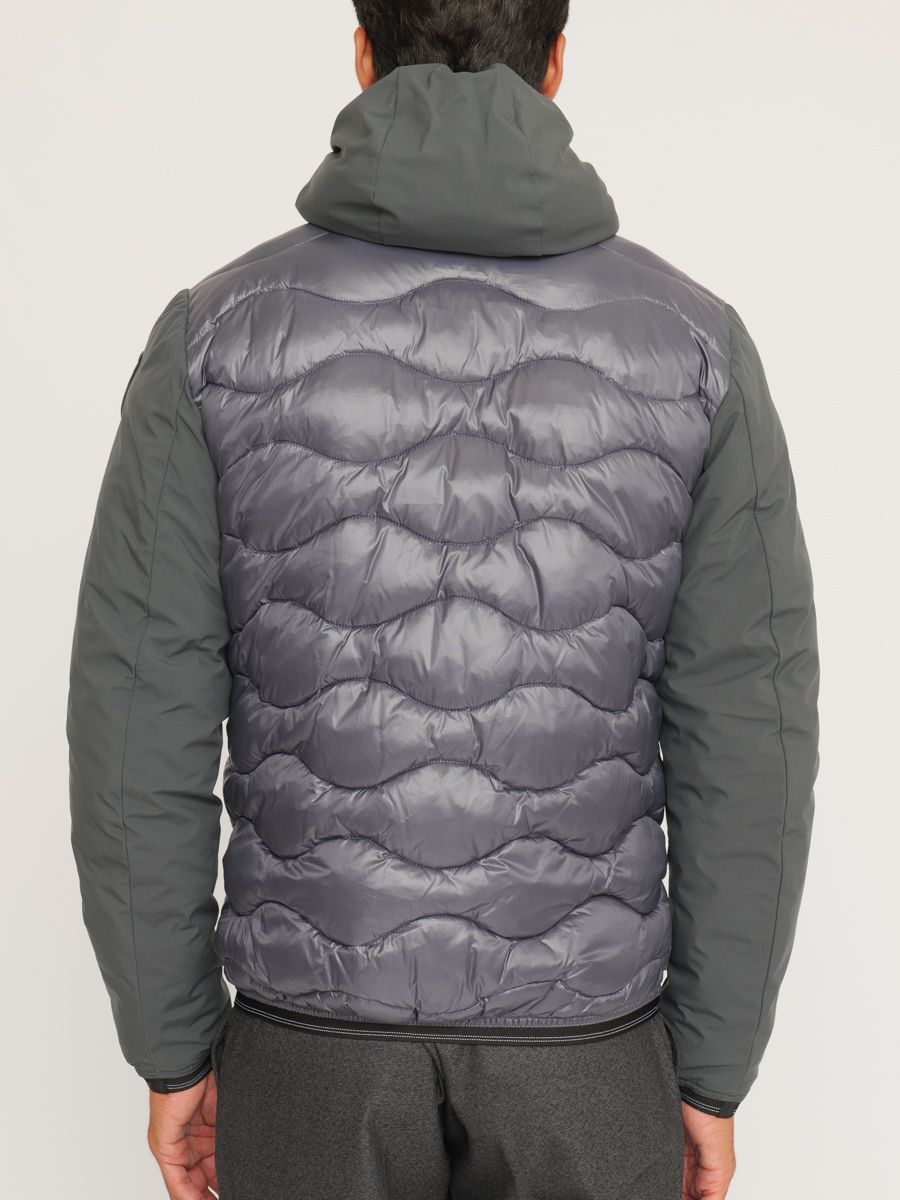 Gray Nylon Men Jacket