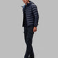 Blue Nylon Men Jacket