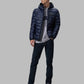 Blue Nylon Men Jacket