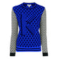 Blue Cotton Women Sweater